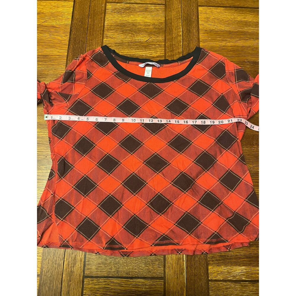 Victoria’s Secret Red Black Plaid Pajama Set XL Long Sleeve Top & Pants - Picture 10 of 15